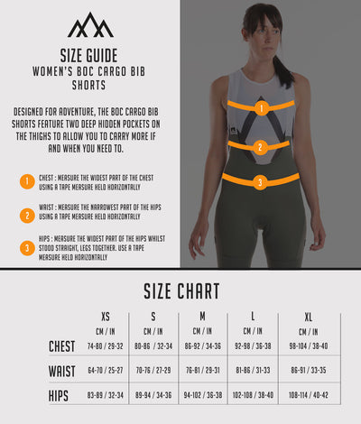 Women's BoC Cargo Bib Shorts - Black