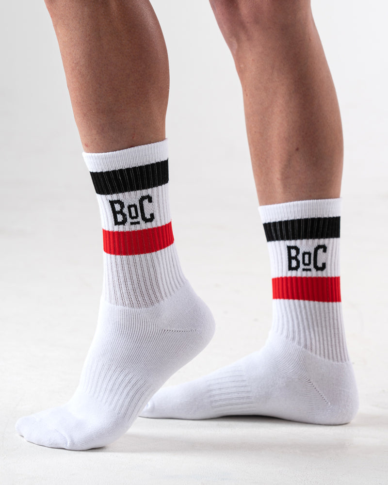 BoC Crew Sock - White/Red