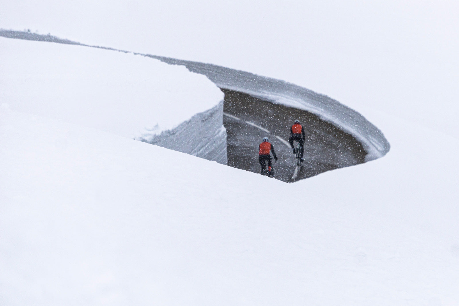 Riding Amongst Giant Snow Walls