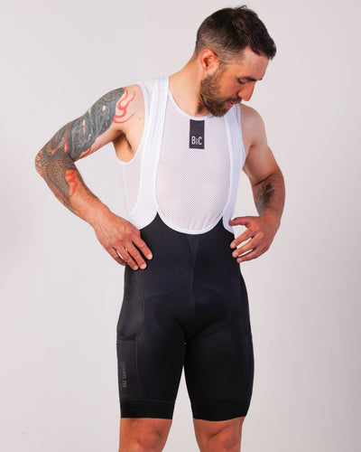 Adventure Cargo Bib Shorts - Black