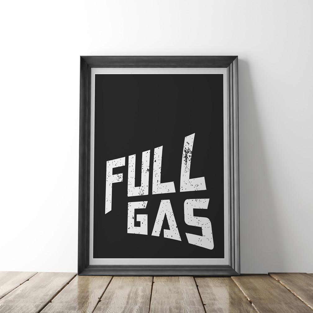 Full Gas Print - Black