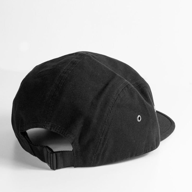 Logo 5 Panel Canvas Cap - Black