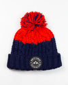 Contrast Heavyweight Bobble Hat - Fire Red