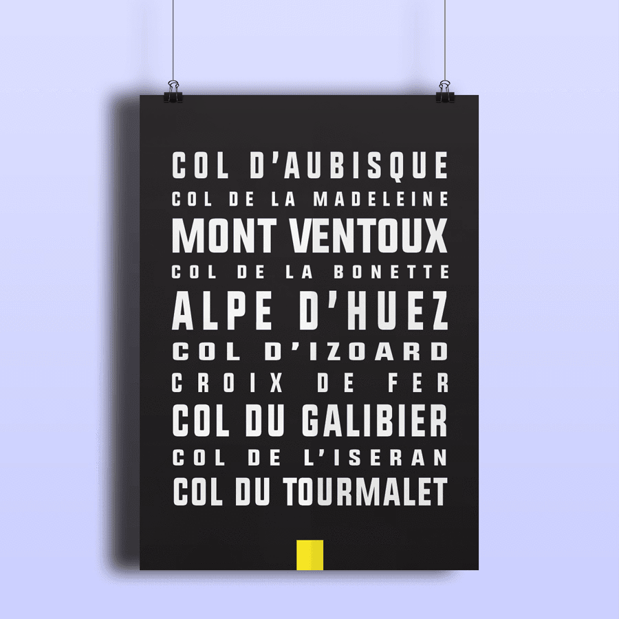 The Greatest Climbs of the Tour de France Print