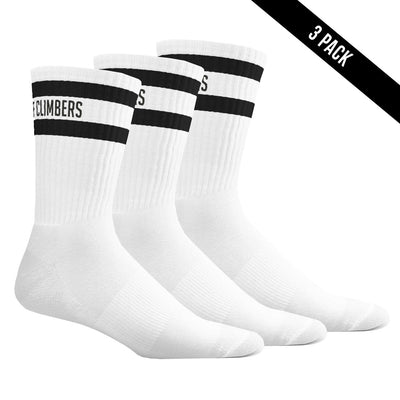 Band of Climbers Crew Sock - 3 pack - White