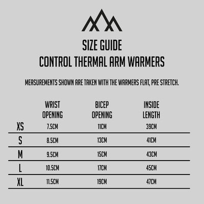 Control Thermal Arm Warmer - Black