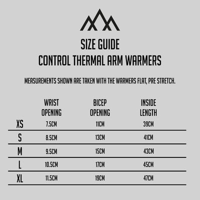 Control Thermal Arm Warmer - Black