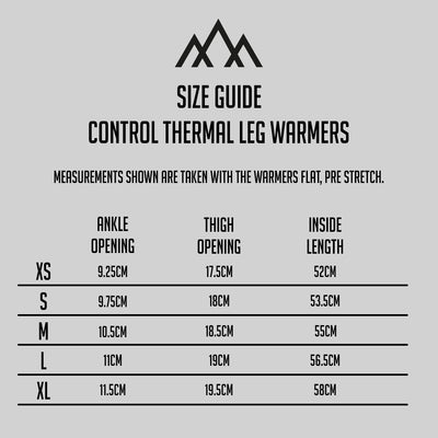 Control Thermal Leg Warmer - Black